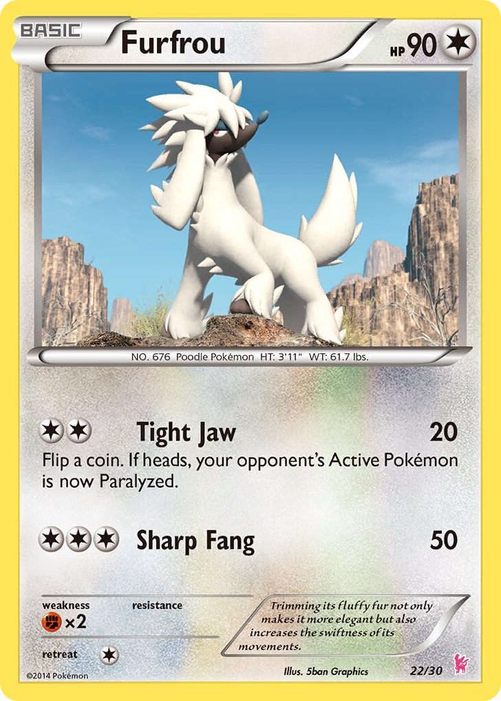 Furfrou – XY Trainer Kit Sylveon 22/30 Pokémon card