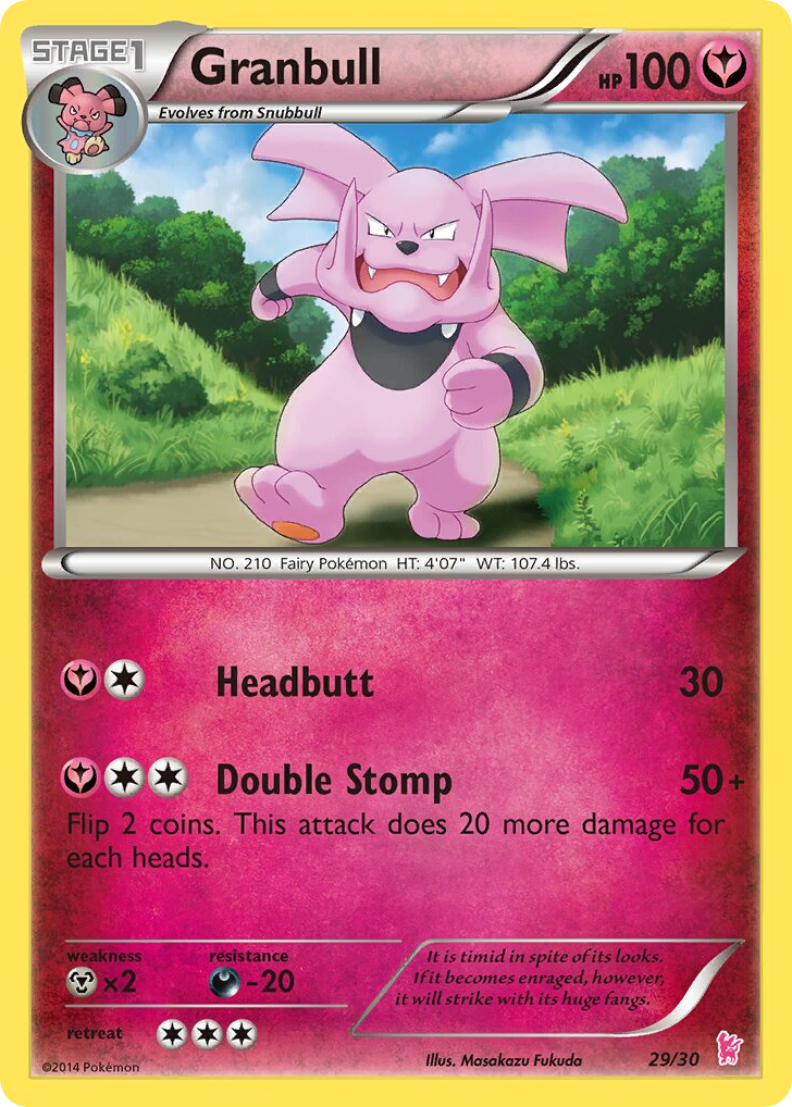 Granbull – XY Trainer Kit Sylveon 29/30 Pokémon card