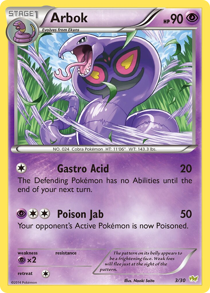 Arbok – XY Trainer Kit Noivern 3/30 Pokémon card
