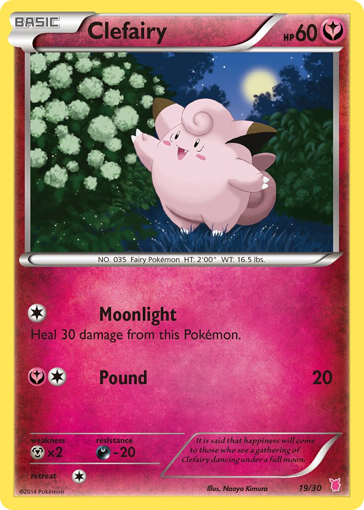 Clefairy – XY Trainer Kit Wigglytuff 19/30 Pokémon card