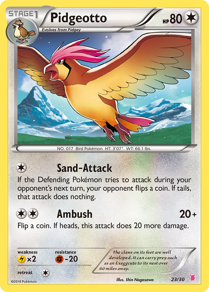 Pidgeotto – XY Trainer Kit Wigglytuff 23/30 Pokémon card