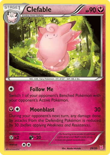 Clefable - XY Trainer Kit Wigglytuff 28