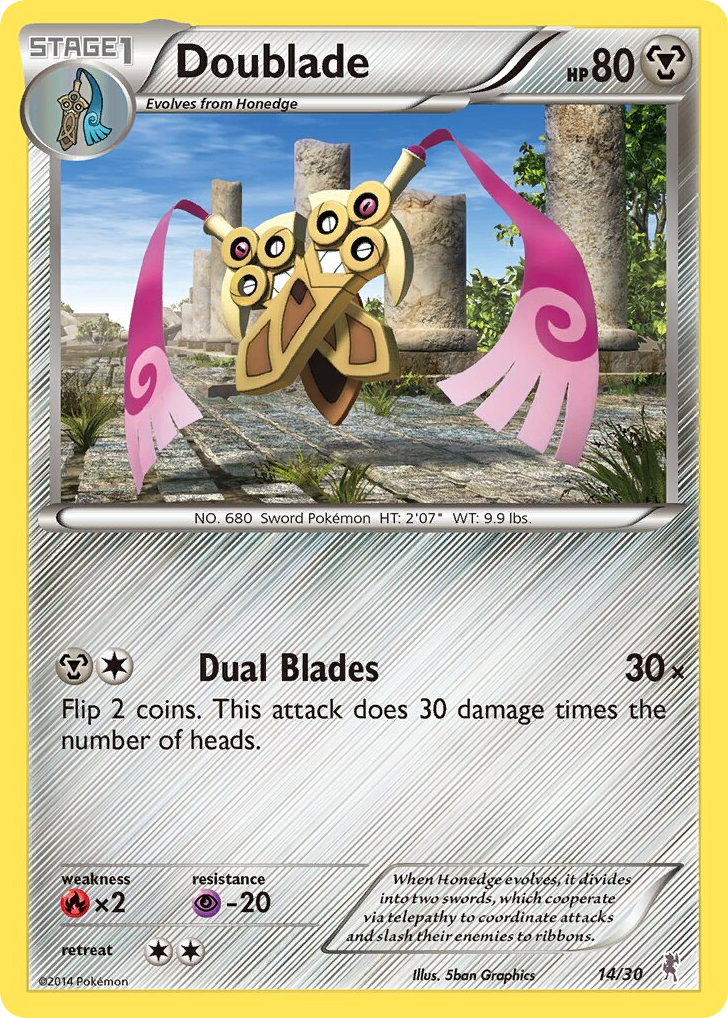 Doublade – XY Trainer Kit Bisharp 14/30 Pokémon card