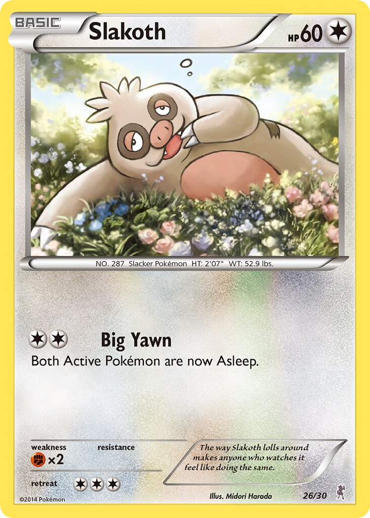 Slakoth – XY Trainer Kit Bisharp 26/30 Pokémon card