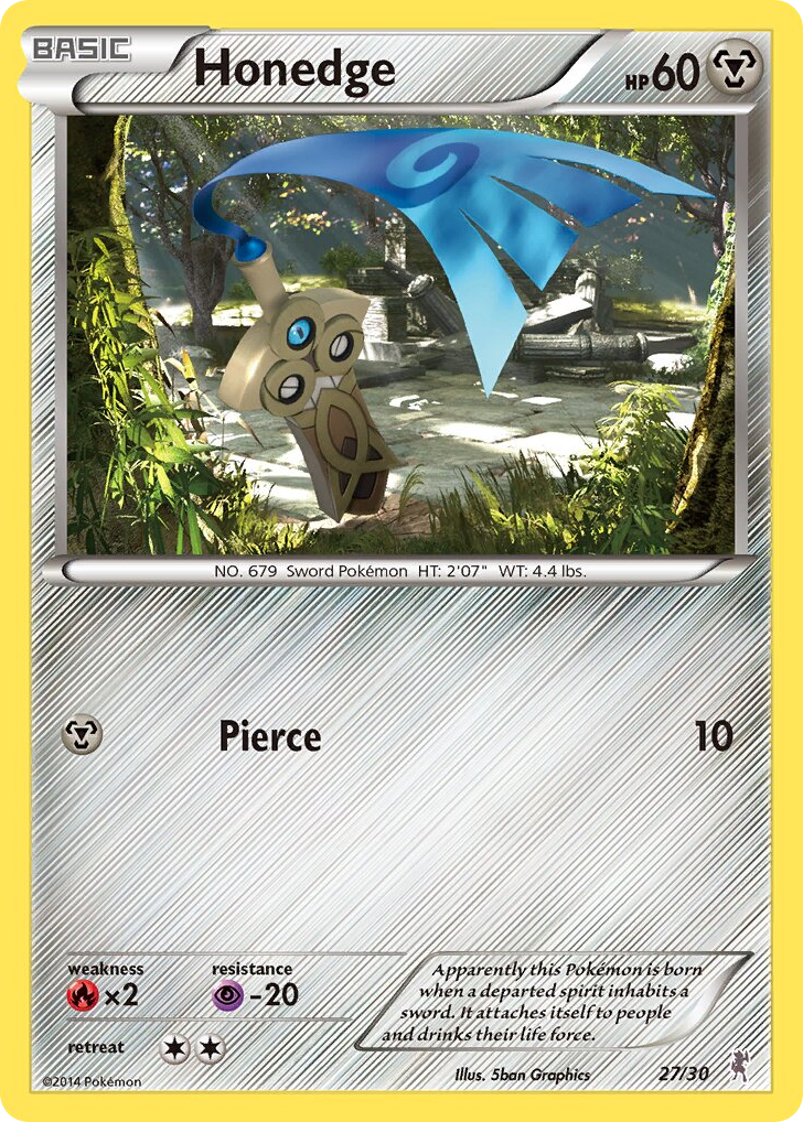 Honedge – XY Trainer Kit Bisharp 27/30 Pokémon card