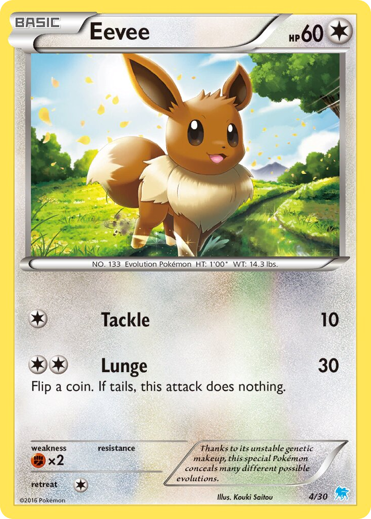 Eevee – XY Trainer Kit Suicune 4/30 Pokémon card