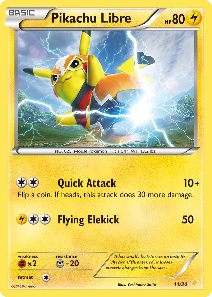 Pikachu Libre – XY Trainer Kit Pikachu Libre 14/30 Pokémon card