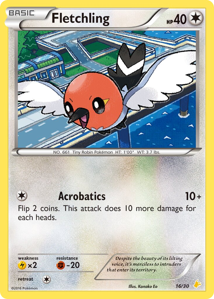 Fletchling – XY Trainer Kit Pikachu Libre 16/30 Pokémon card