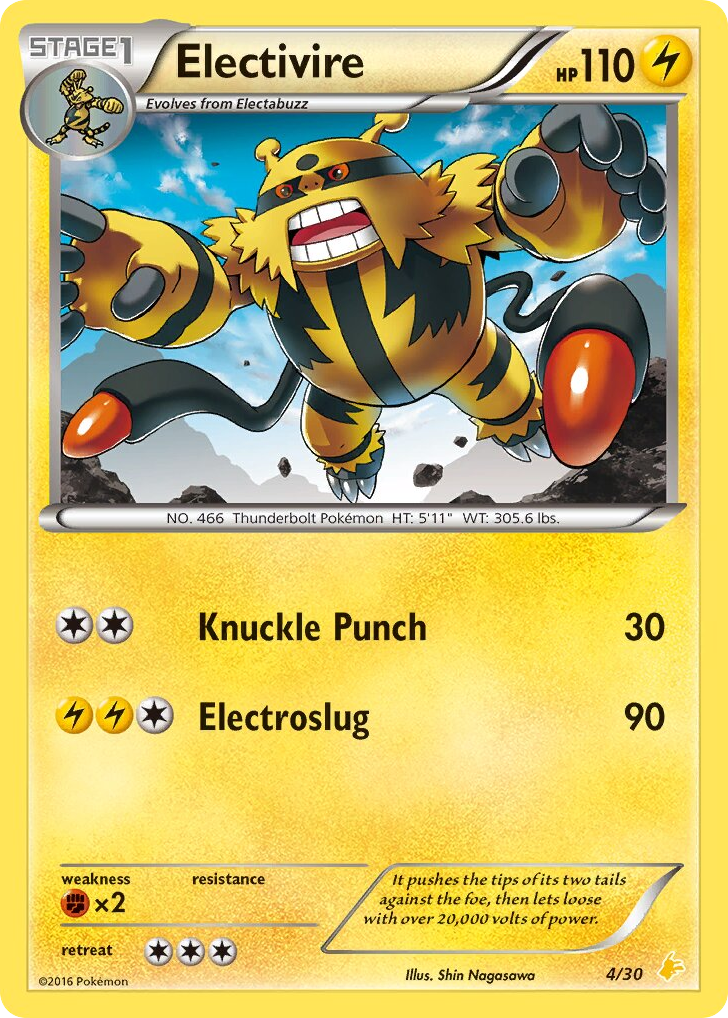 Electivire – XY Trainer Kit Pikachu Libre 4/30 Pokémon card
