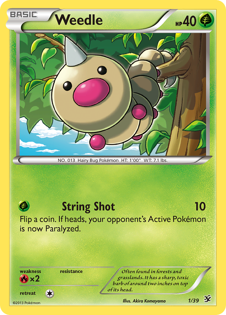 Weedle – Kalos Starter Set 1/39 Pokémon card