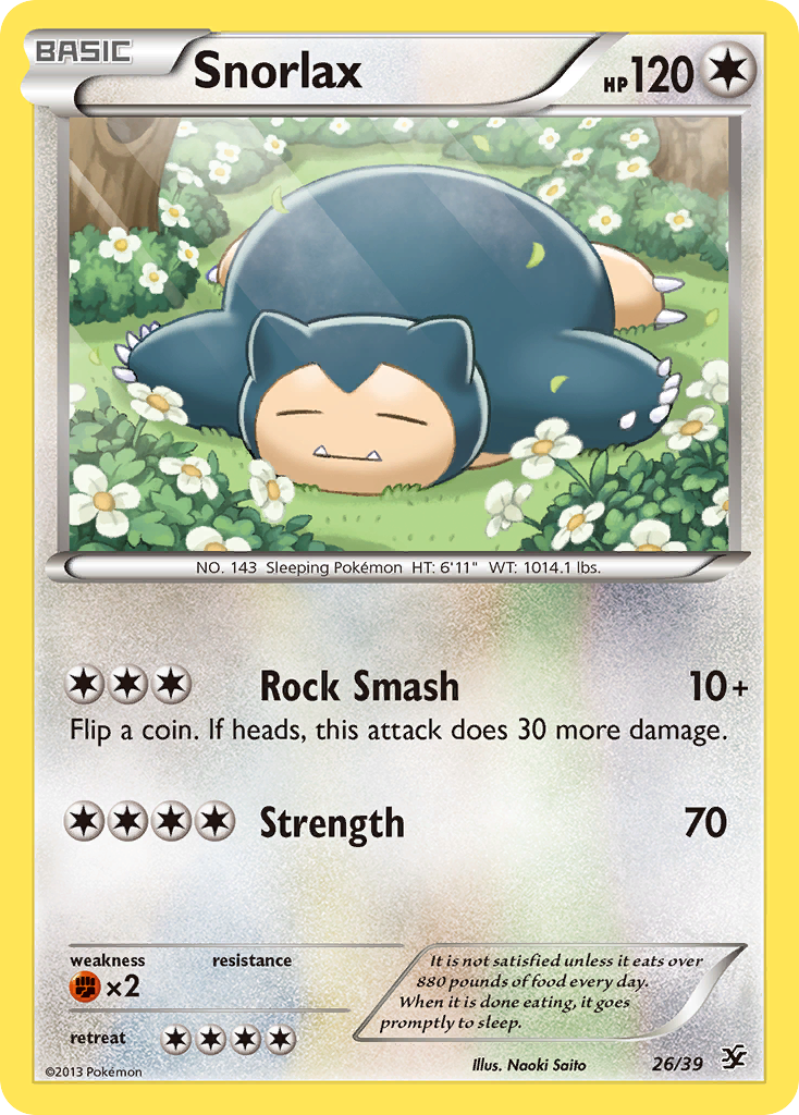 Snorlax – Kalos Starter Set 26/39 Pokémon card