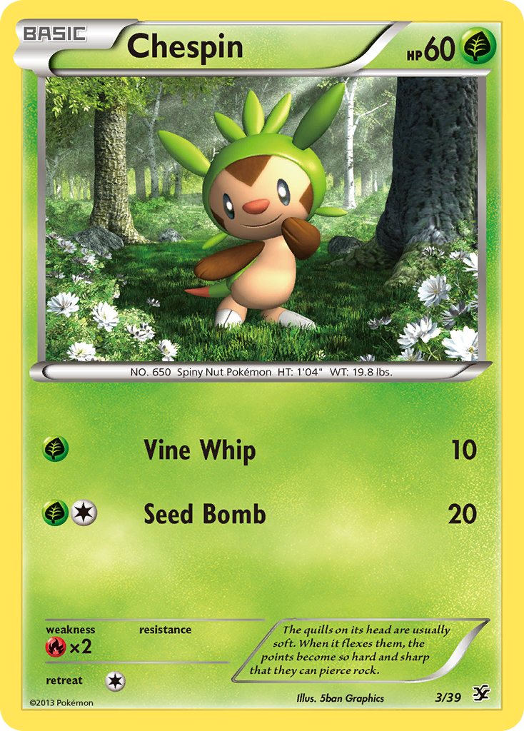 Chespin – Kalos Starter Set 3/39 Pokémon card