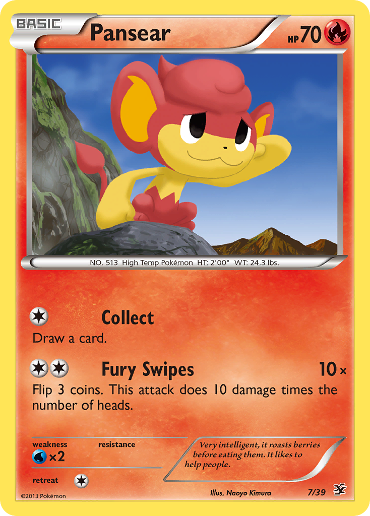 Pansear – Kalos Starter Set 7/39 Pokémon card