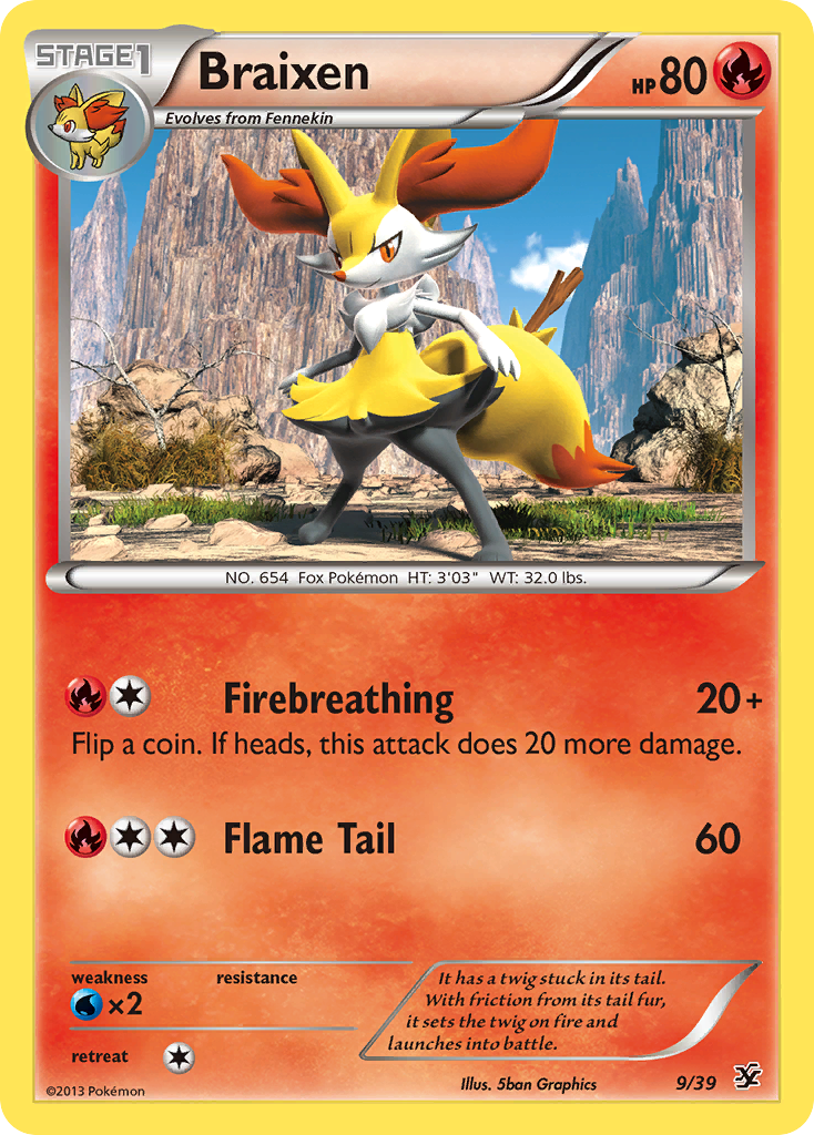 Braixen – Kalos Starter Set 9/39 Pokémon card