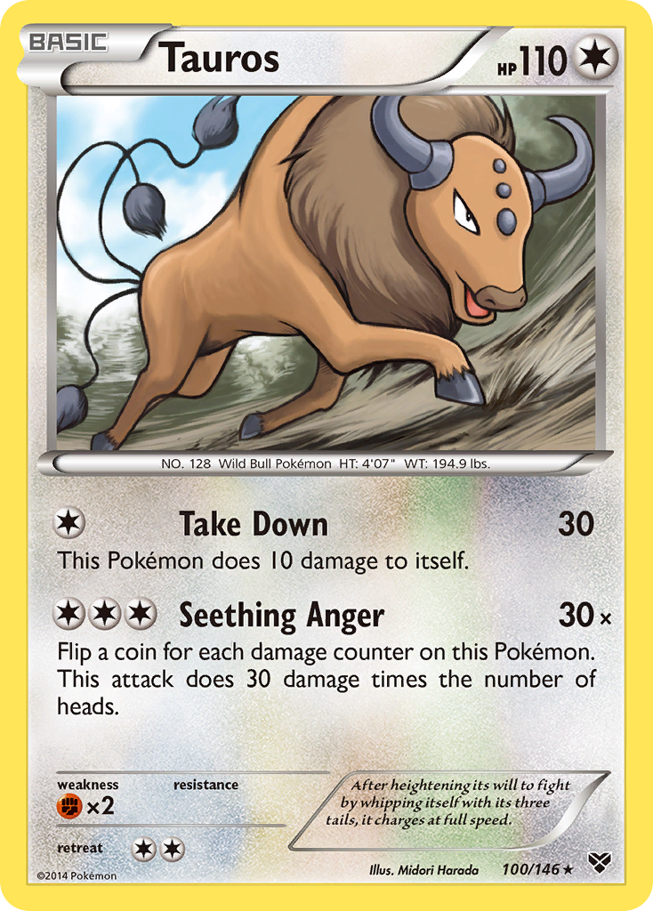 Tauros – XY 100/146 Pokémon card