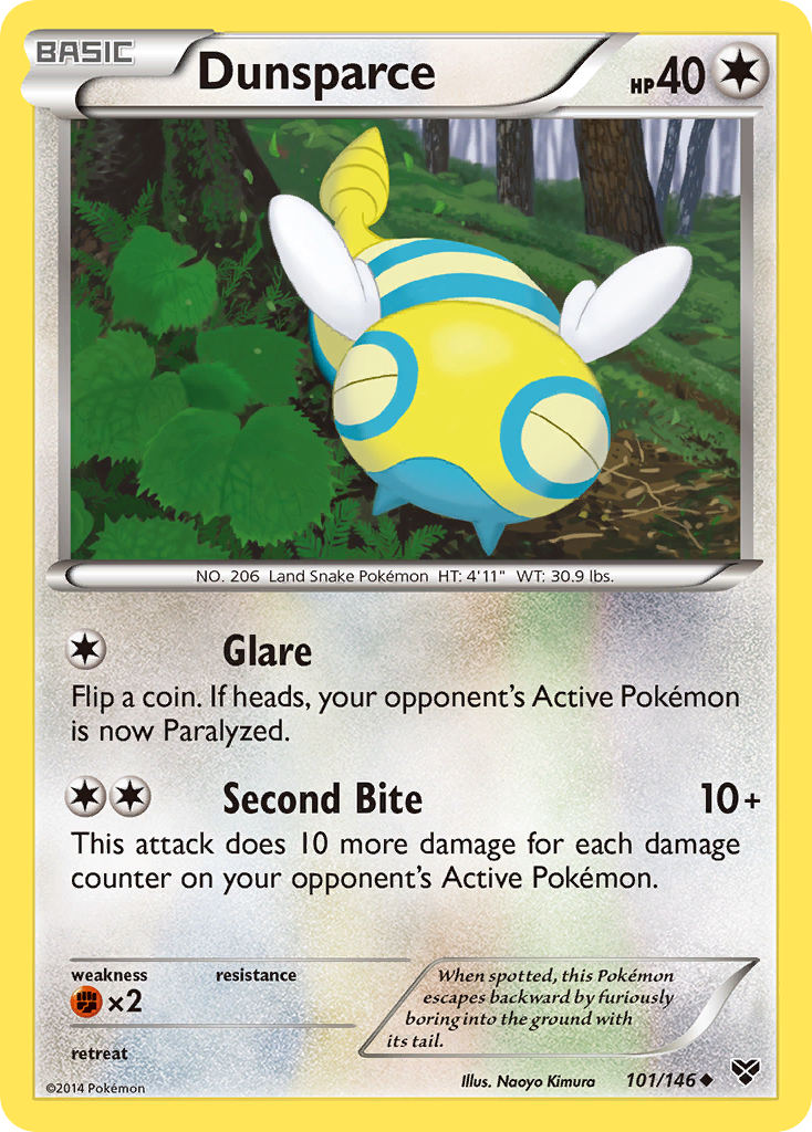 Dunsparce – XY 101/146 Pokémon card