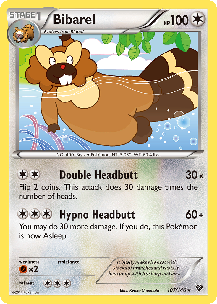 Bibarel – XY 107/146 Pokémon card