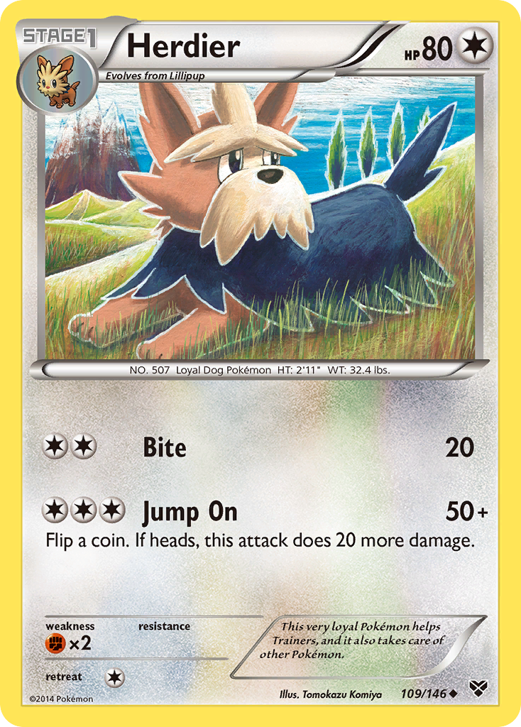 Herdier – XY 109/146 Pokémon card