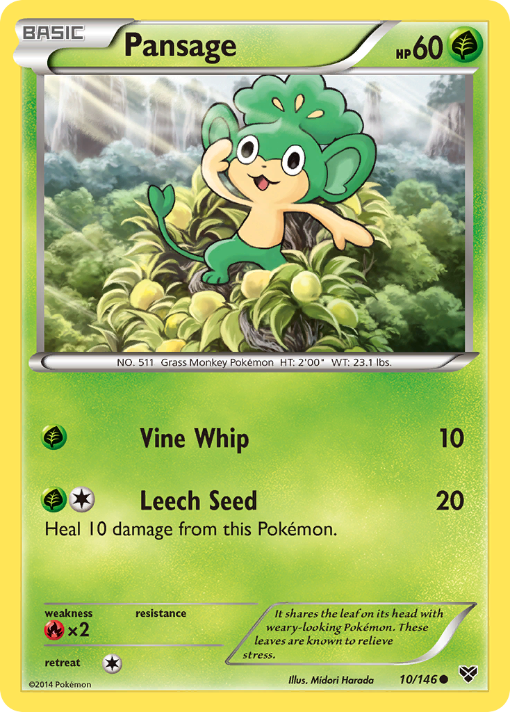Pansage – XY 10/146 Pokémon card