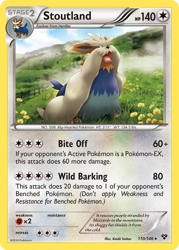 Stoutland – XY 110/146 Pokémon card