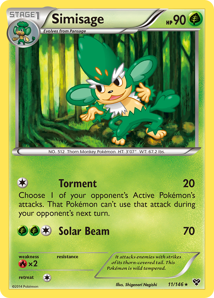 Simisage – XY 11/146 Pokémon card