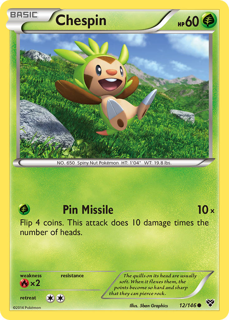 Chespin – XY 12/146 Pokémon card