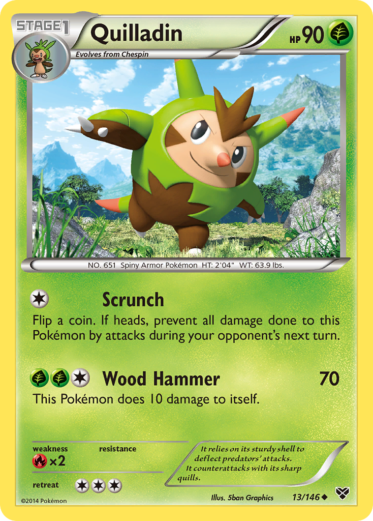 Quilladin – XY 13/146 Pokémon card