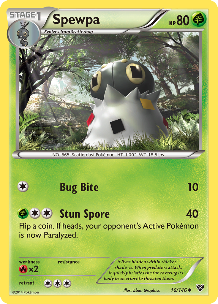Spewpa – XY 16/146 Pokémon card