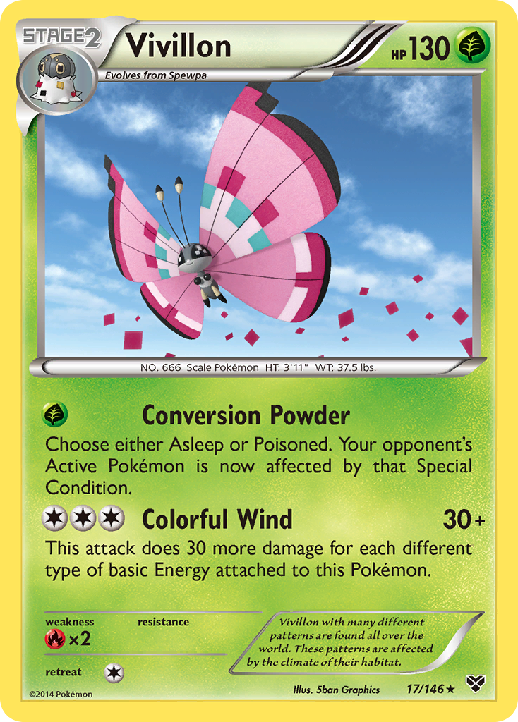 Vivillon – XY 17/146 Pokémon card
