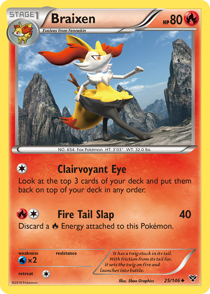 Braixen – XY 25/146 Pokémon card