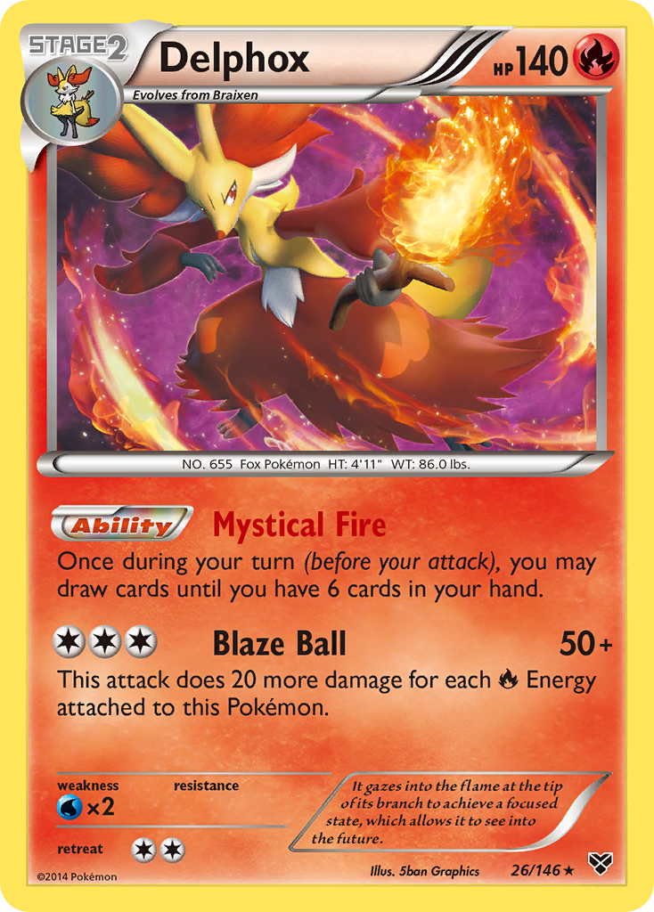 Delphox – XY 26/146 Pokémon card