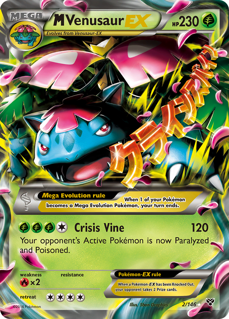 M Venusaur-EX – XY 2/146 Pokémon card