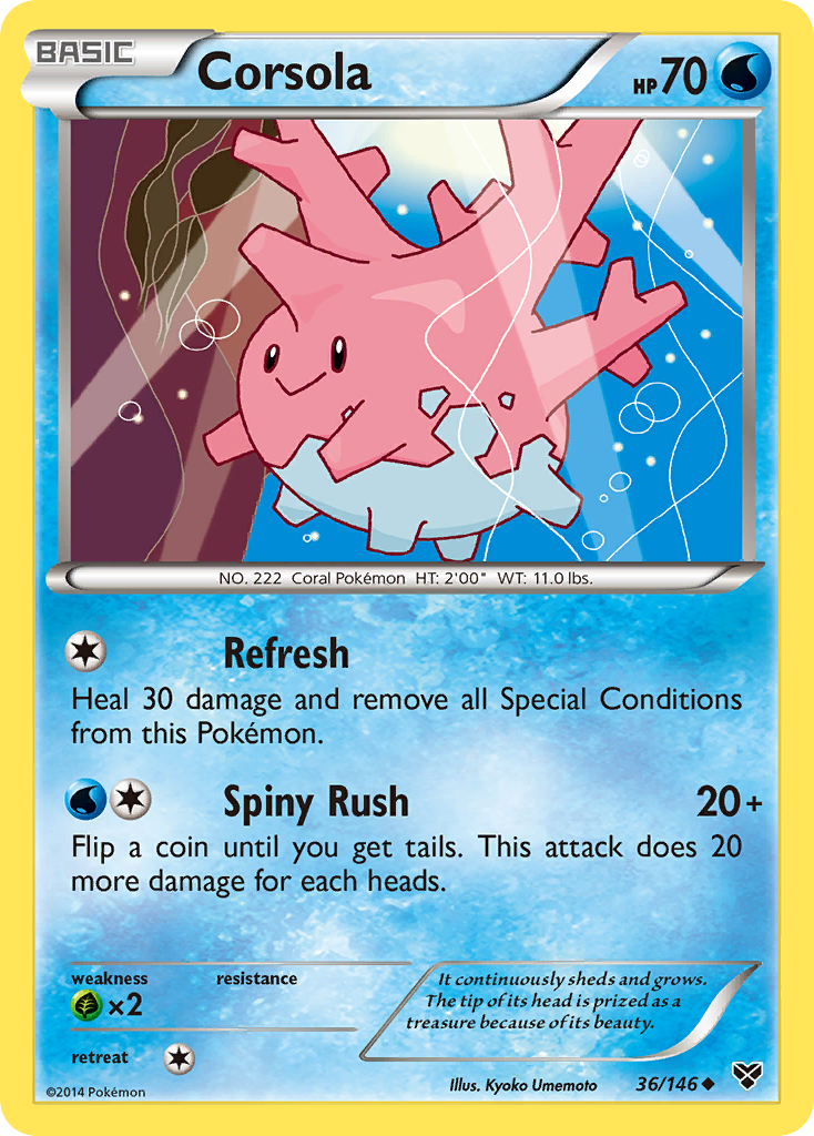 Corsola – XY 36/146 Pokémon card