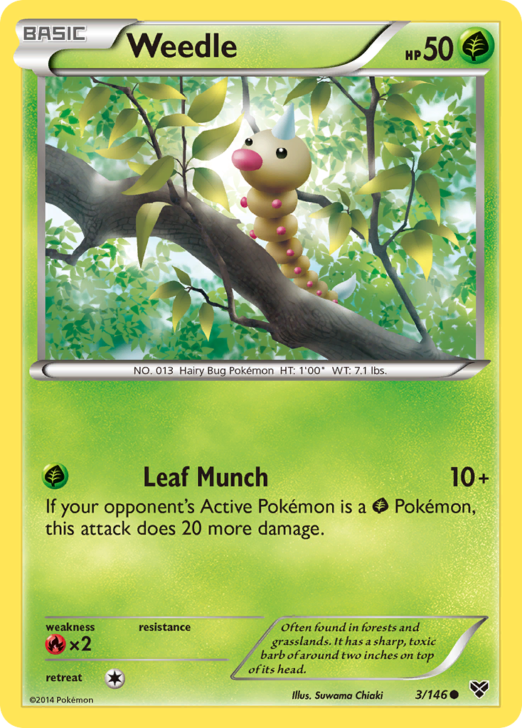 Weedle – XY 3/146 Pokémon card