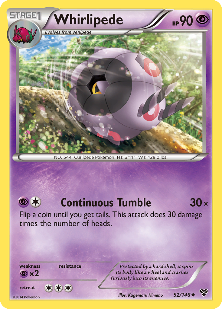 Whirlipede – XY 52/146 Pokémon card