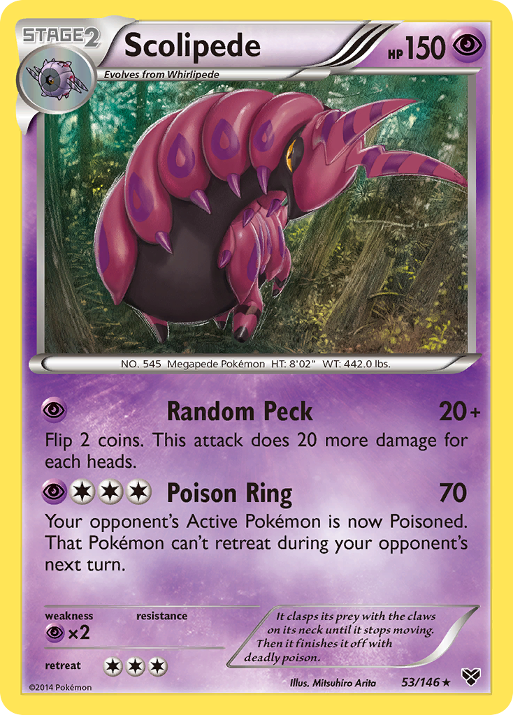 Scolipede – XY 53/146 Pokémon card