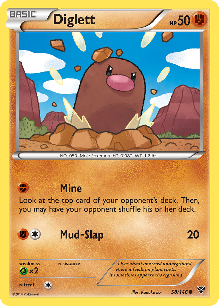 Diglett – XY 58/146 Pokémon card