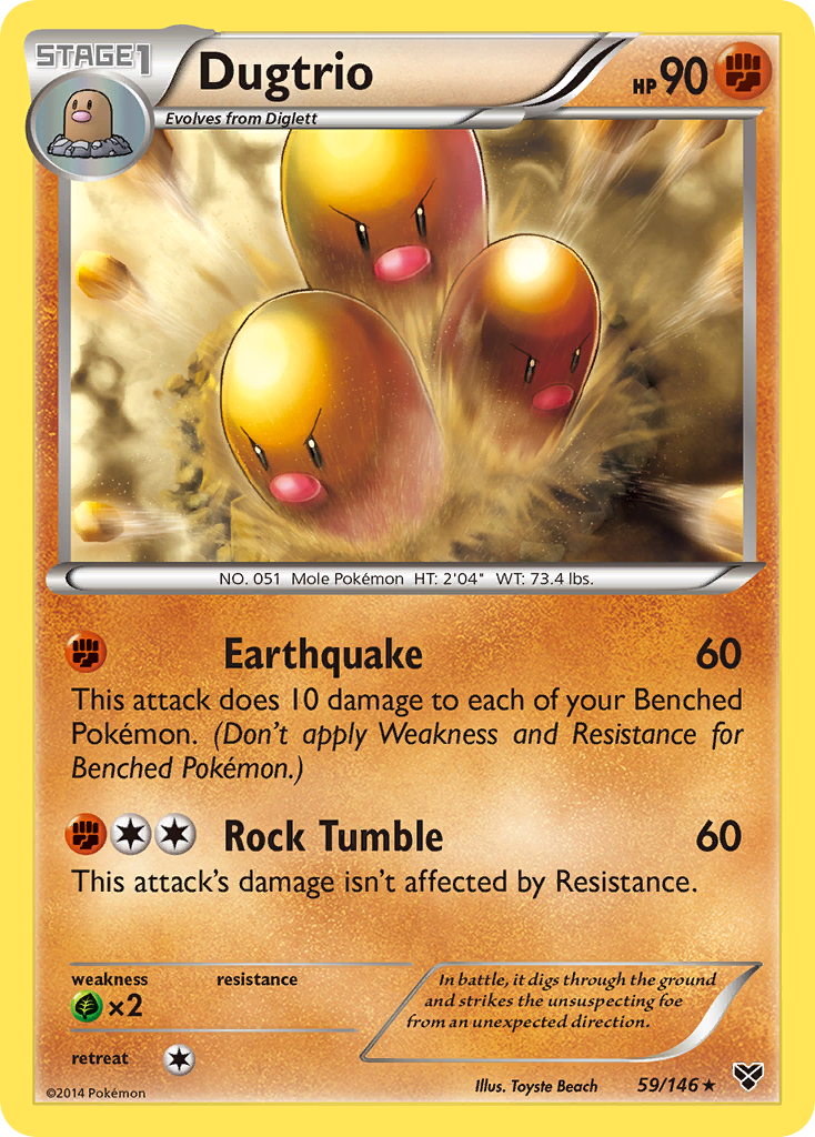 Dugtrio – XY 59/146 Pokémon card