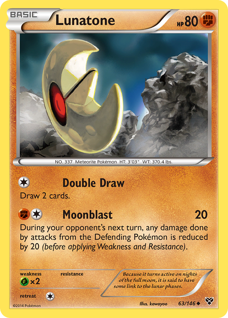 Lunatone – XY 63/146 Pokémon card