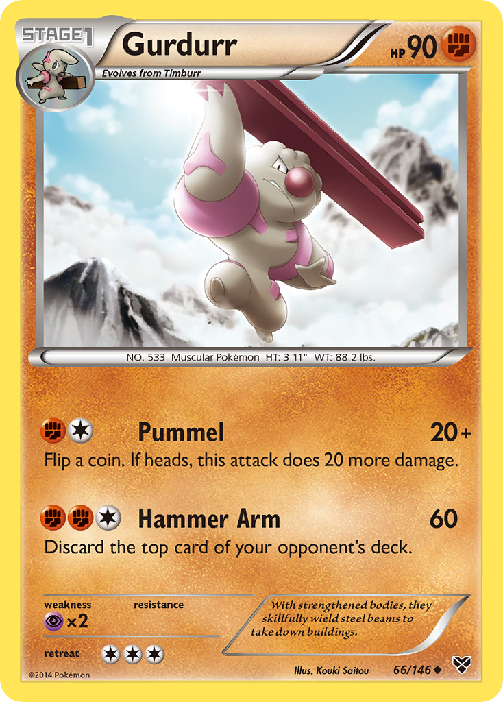 Gurdurr – XY 66/146 Pokémon card