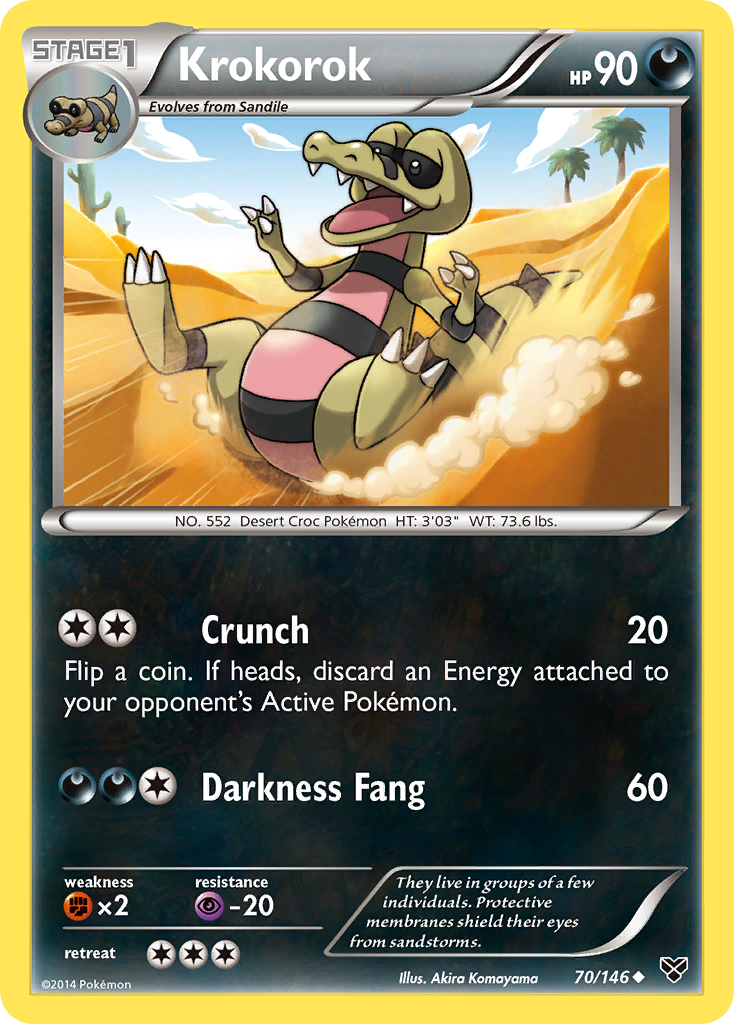 Krokorok – XY 70/146 Pokémon card