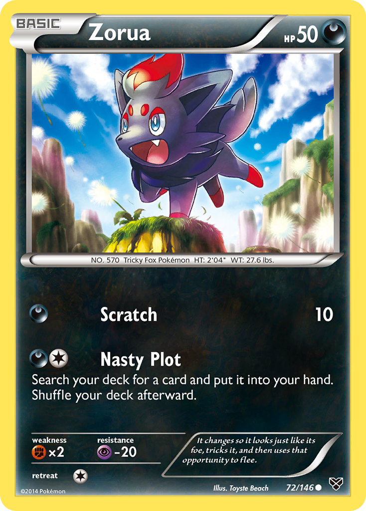 Zorua – XY 72/146 Pokémon card