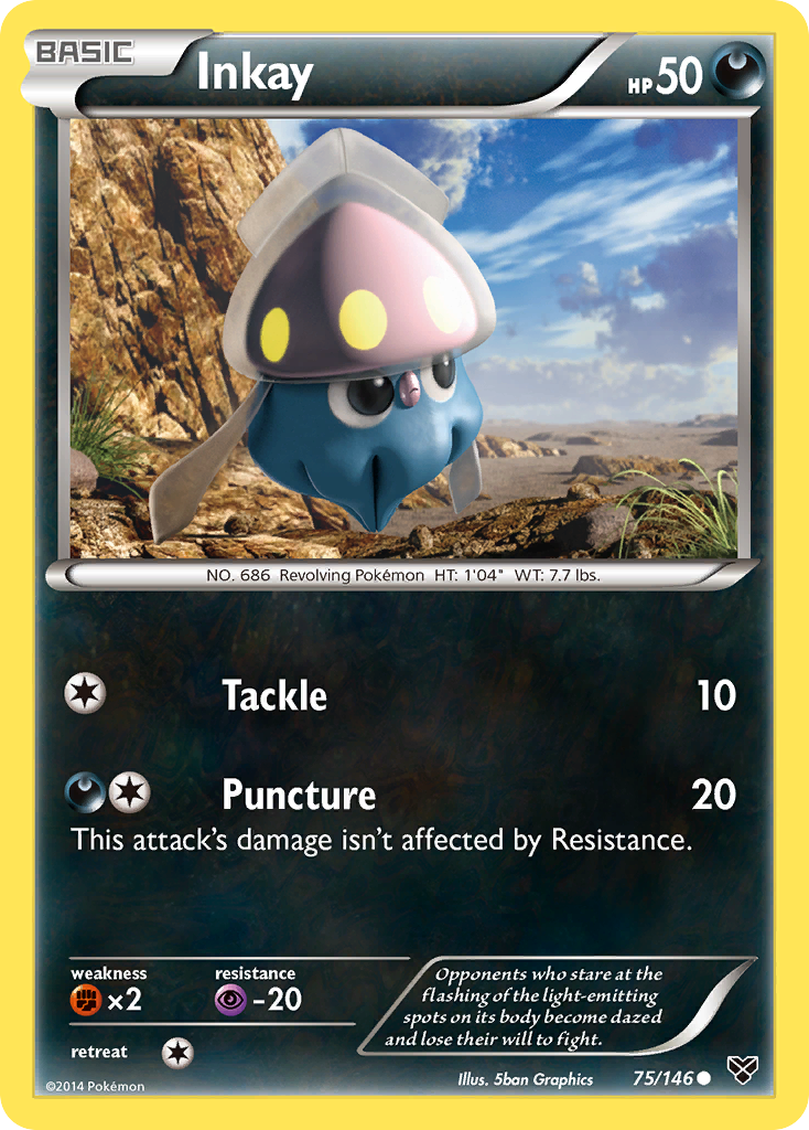Inkay – XY 75/146 Pokémon card