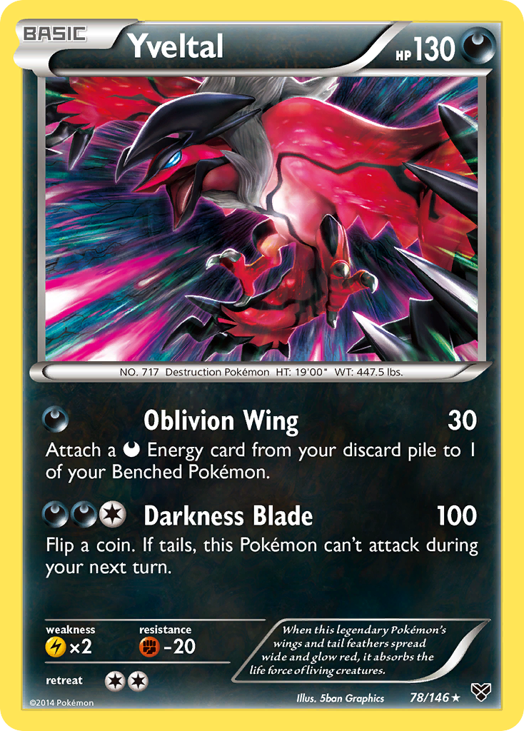 Yveltal – XY 78/146 Pokémon card