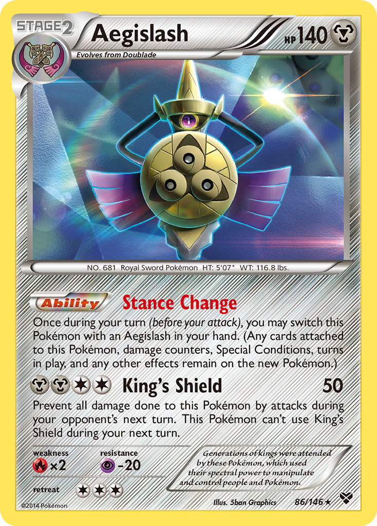Aegislash – XY 86/146 Pokémon card