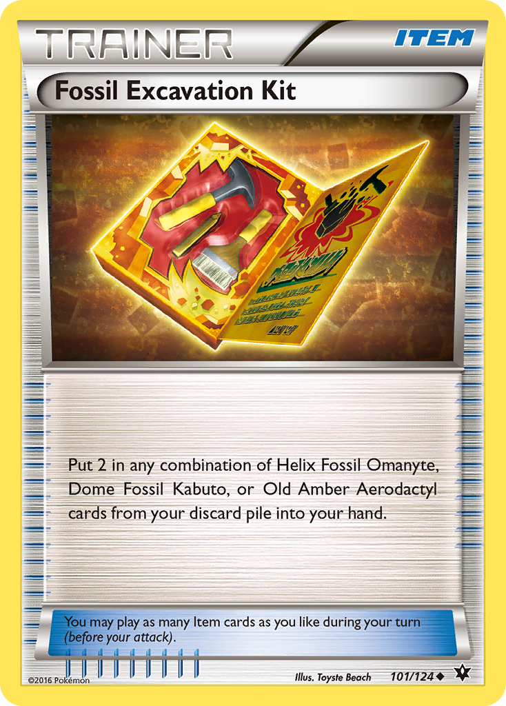 Fossil Excavation Kit – Fates Collide 101/124 Pokémon card