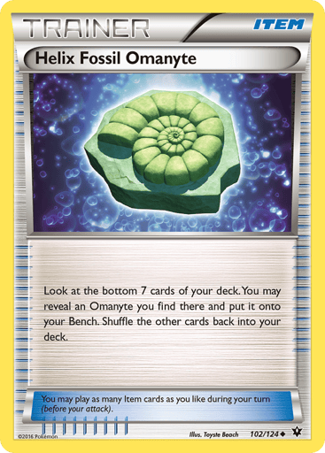Helix Fossil Omanyte - Fates Collide 102