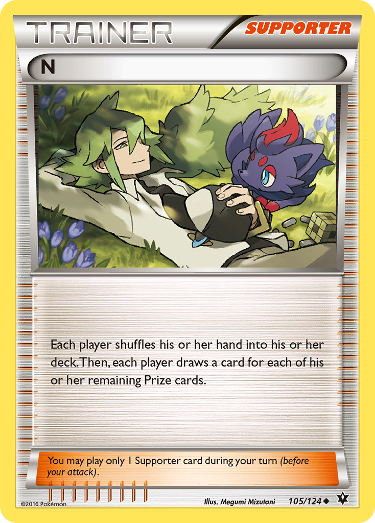 N – Fates Collide 105/124 Pokémon card