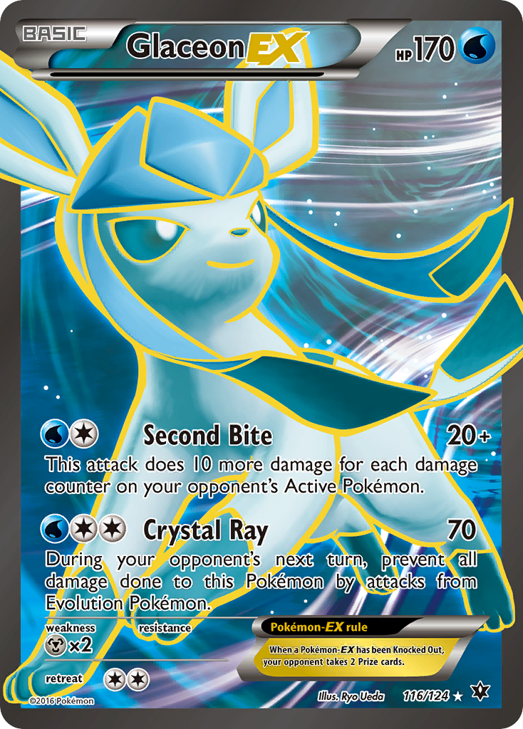 Glaceon-EX – Fates Collide 116/124 Pokémon card