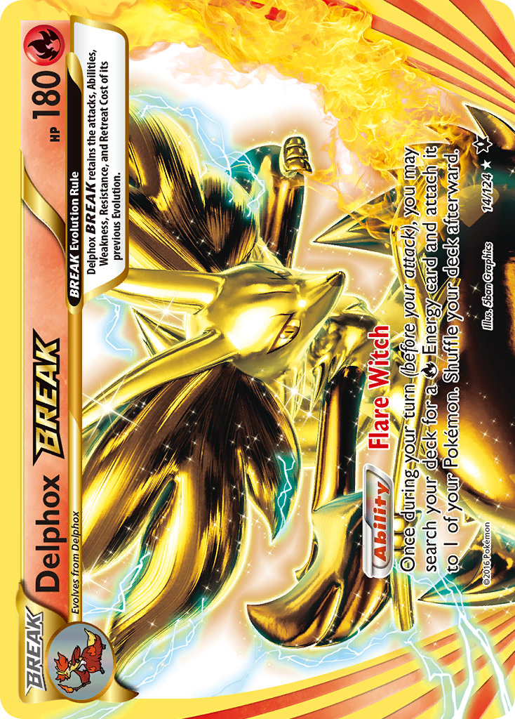 Delphox BREAK – Fates Collide 14/124 Pokémon card